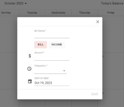 Bill Screenshot