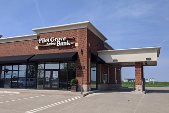 Pilot Grove Savings Bank West Burlington, Iowa branch location.