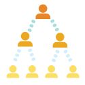Image resembling a family tree and the allocation of inheritance.